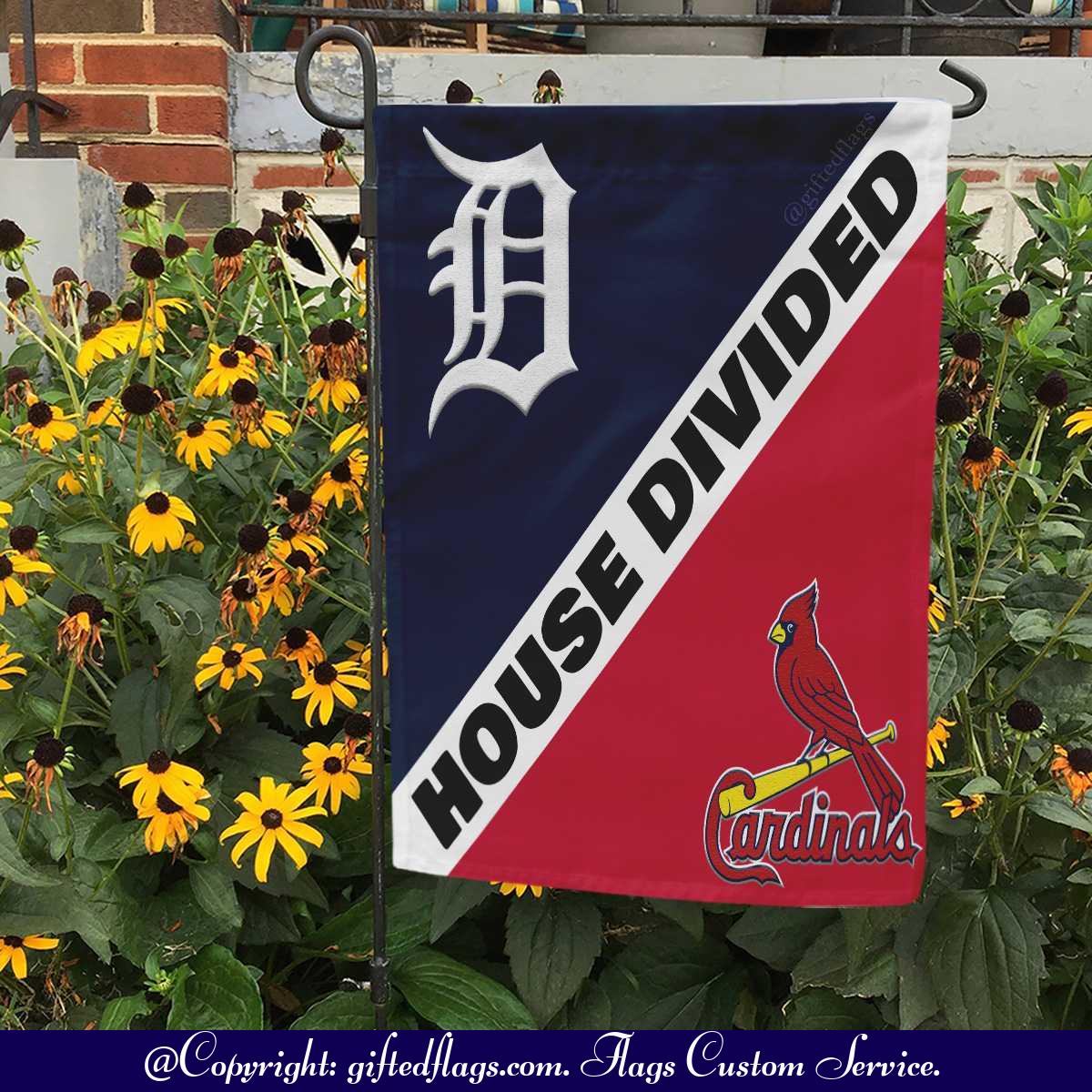 Detroit Tigers vs. St. Louis Cardinals House Divided Flag, Tigers House Divided Flag