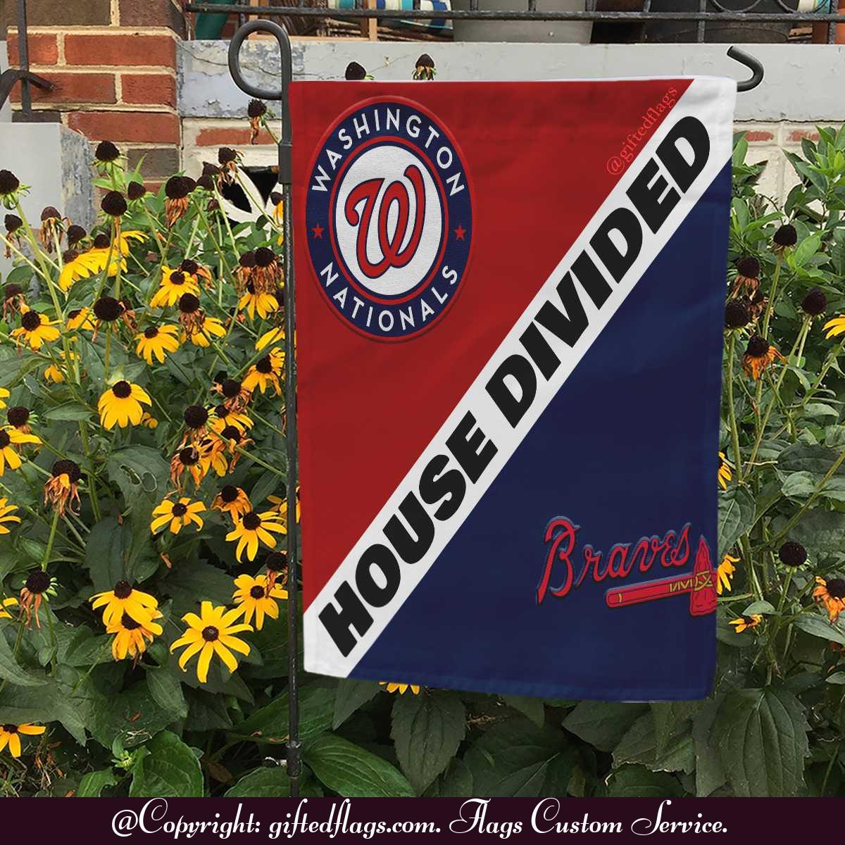 Washington Nationals vs. Atlanta Braves House Divided Flag, Nationals House Divided Flag