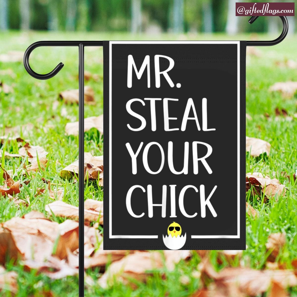 Funny Easter Mr Steal Your Chick Garden Flag, House Flag