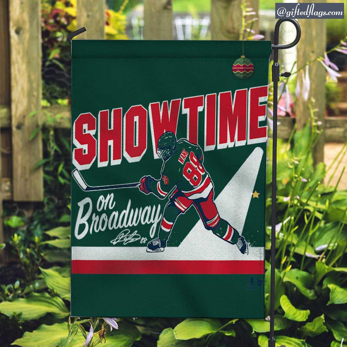 Patrick Kane Showtime On Broadway New York Hockey Garden Flag, House Flag