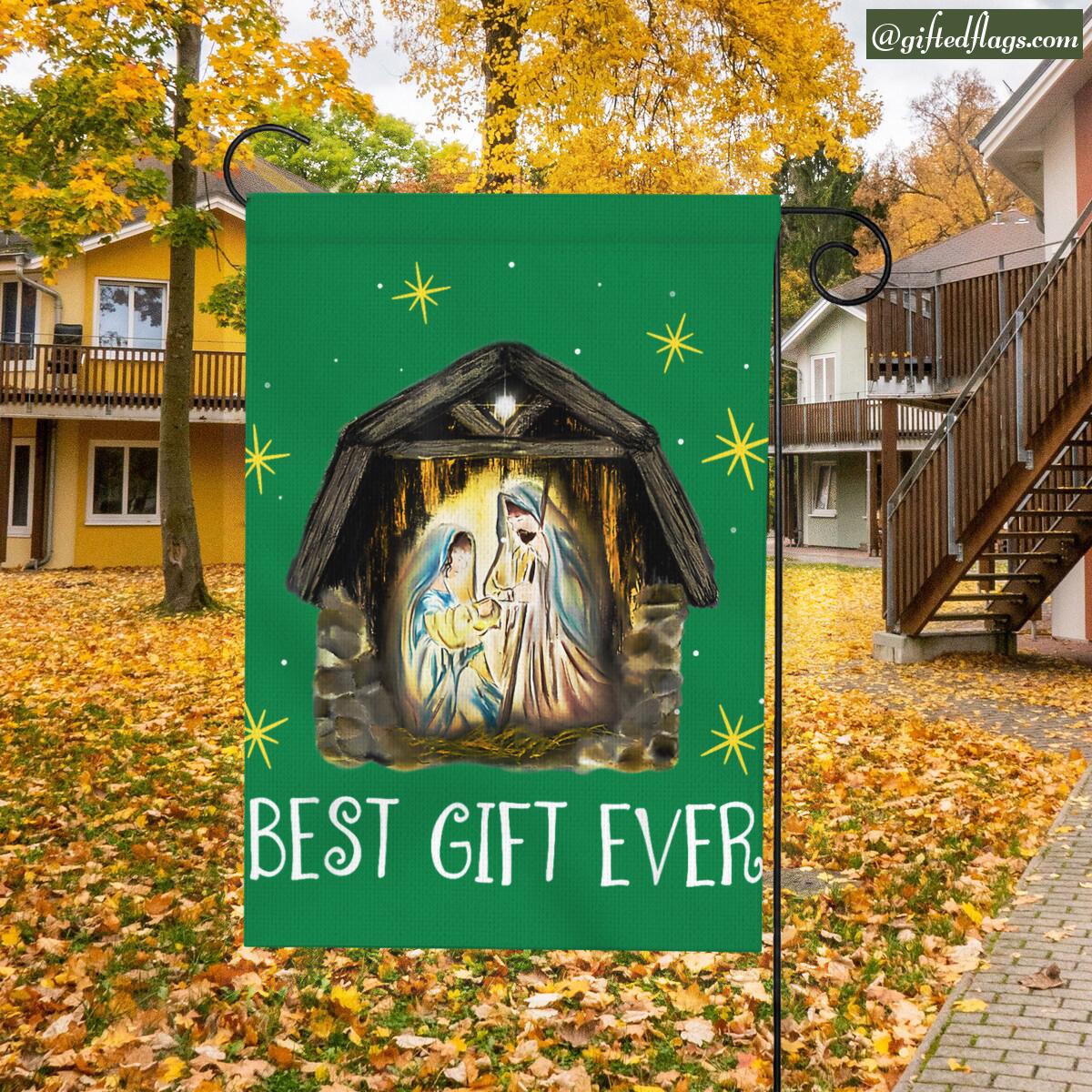 Best Ever Christmas Jesus Nativity Scene Christian Garden Flag, House Flag