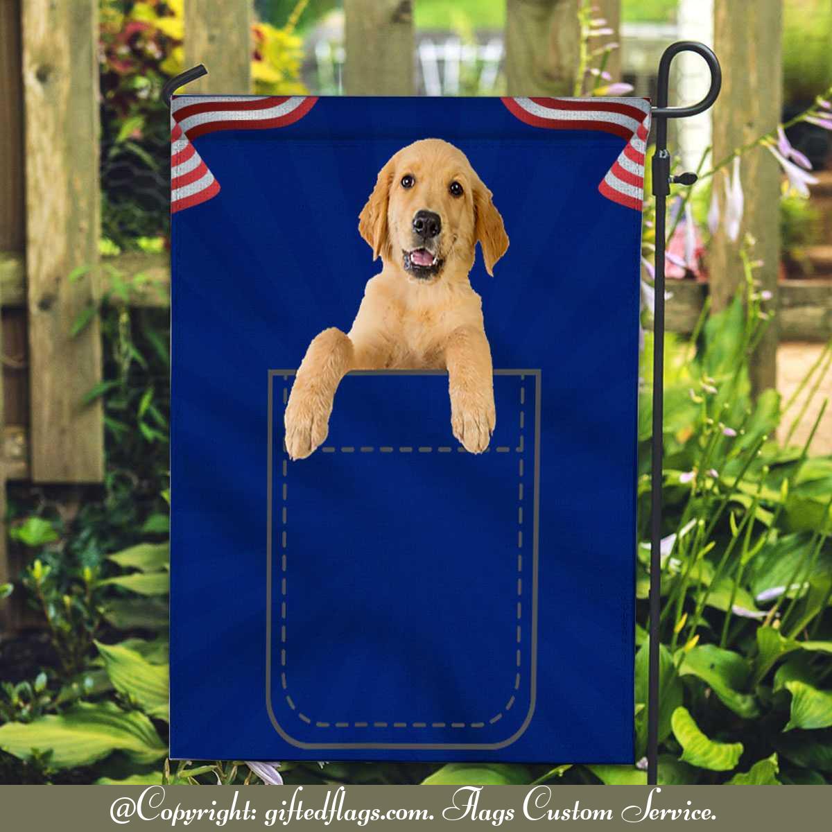 Golden Retriever July 4th Ideas Dog Owner Garden Flag, House Flag