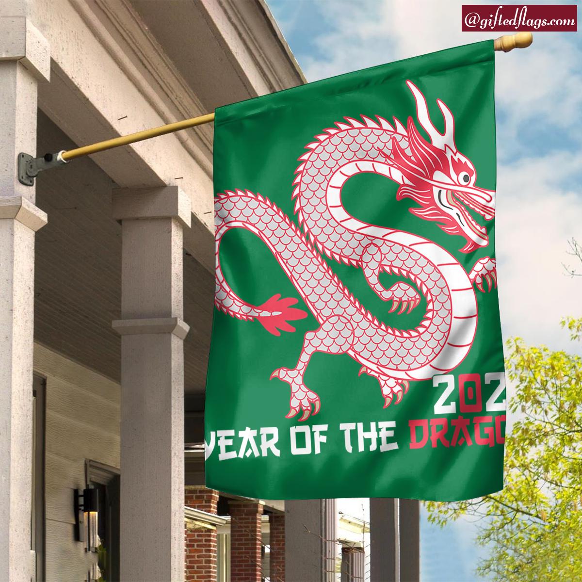 2024 Dragon Year Chinese New Year 2024 Garden Flag, House Flag Image