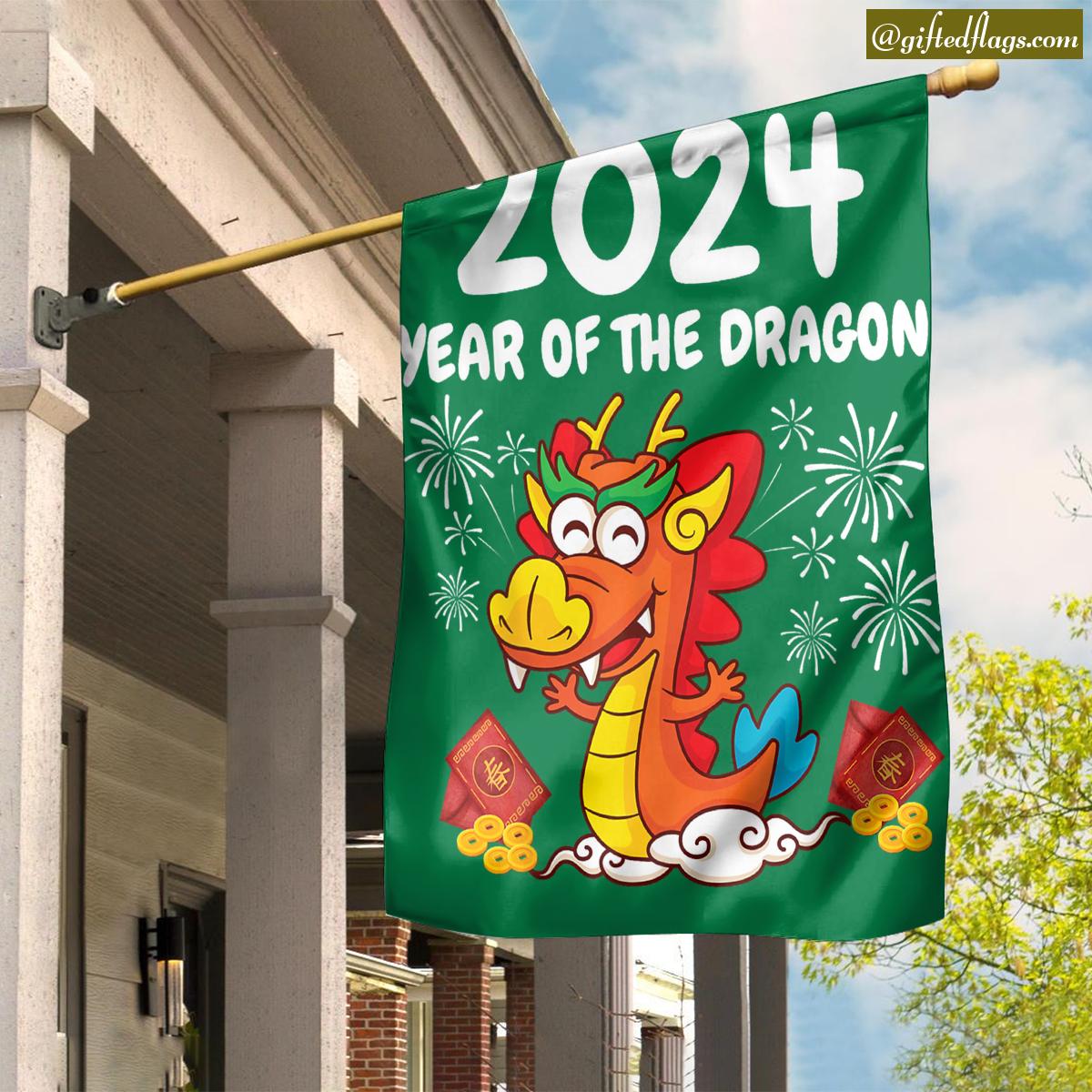 Chinese New Year 2024 Family Matching Year Of The Dragon Garden Flag ...