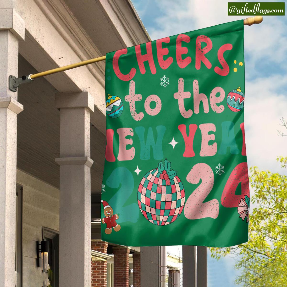 Groovy Cheers To The New Year 2024 Eve Disco Party Garden Flag, House ...