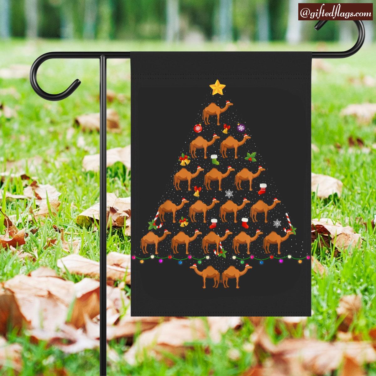 Camel Christmas Tree Funny Ugly Christmas Garden Flag, House Flag