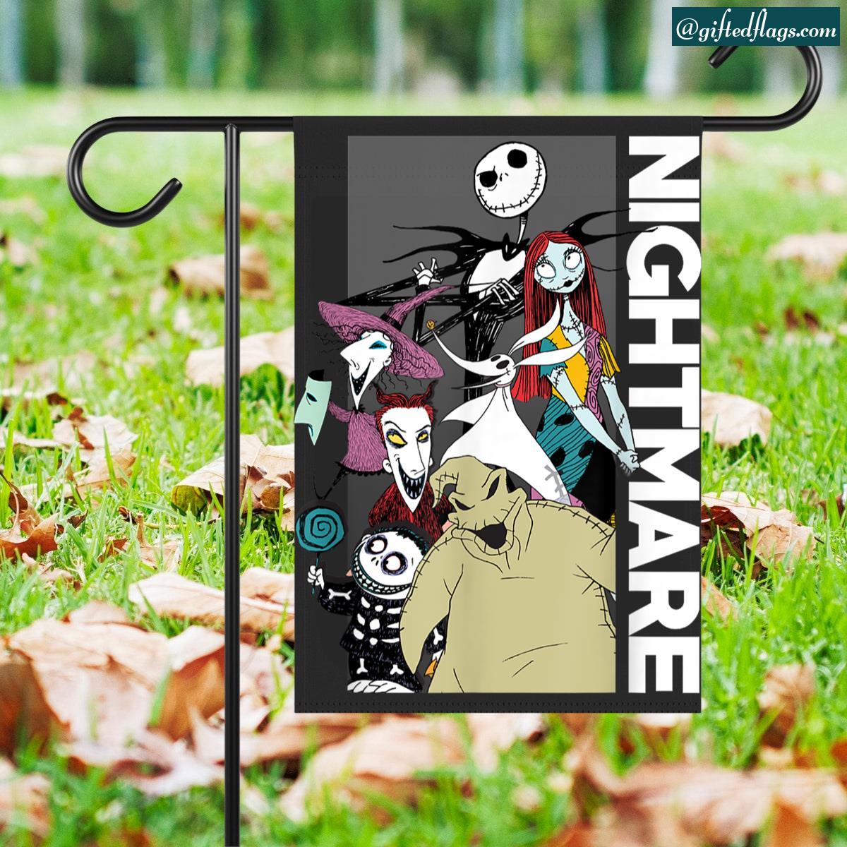 Disney The Nightmare Before Christmas Group Shot Poster Garden Flag, House Flag