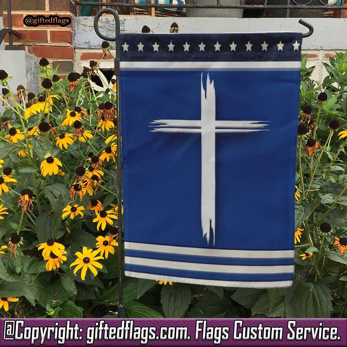 Jesus Cross Christian Cross Christian Garden Flag, House Flag